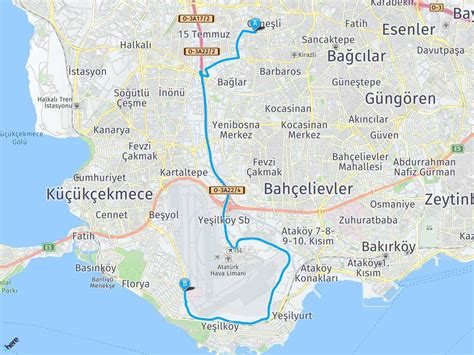 bağcılar istanbul yeni havalimanı kaç kilometre